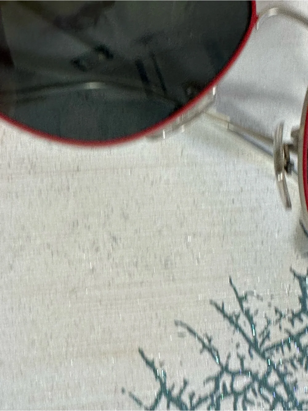 Ray-Ban Silver Metal Sunglasses with Red Trim and Black Lenses for kids